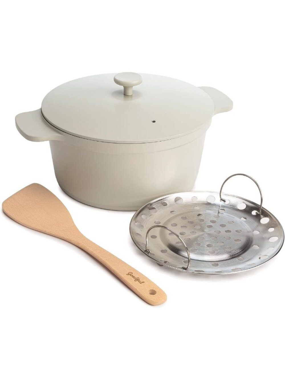 Versatile 4.7-Quart Nonstick Dutch Oven with Lid, Roasting Rack & Turner